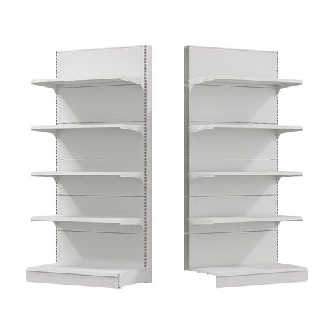 GUHUI-White-Single-Sided-Gondola-Shelving-Unit-with-Adjustable-Metal-Shelves_5