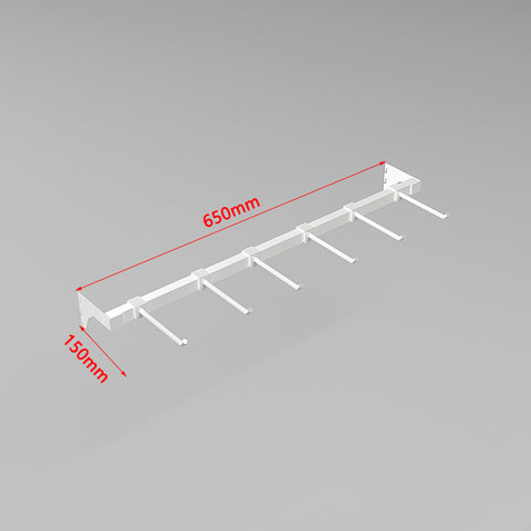 GUHUI-White-Square-Tube-Waterfall-Display-Arm-for-Gondola-Shelving