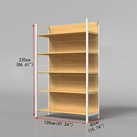 GUHUI-Wood-Grain-Single-Sided-Gondola-Shelving-for-Supermarket-Display_4