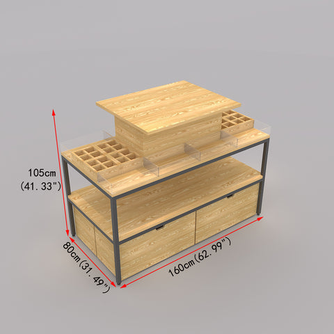 GUHUI160cmCosmeticDisplayTablewithOrganizerTrays_Cabinet_2