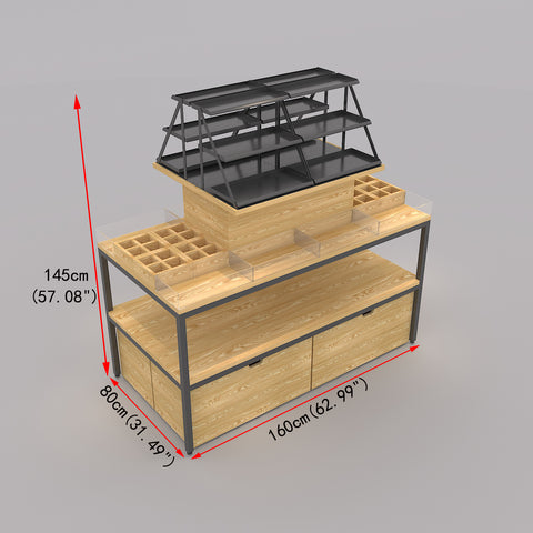 GUHUI160cmMulti-TierCosmeticDisplayTablewithTrays_Cabinet_2