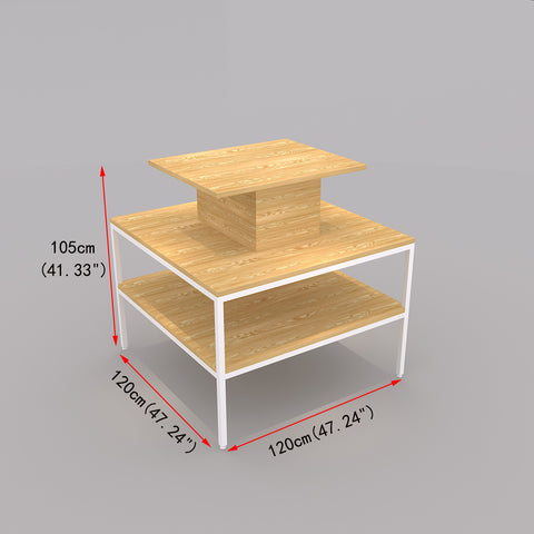 GUHUI2-TierSquareIslandCosmeticDisplayTablewithCenterFeaturePlatform_2