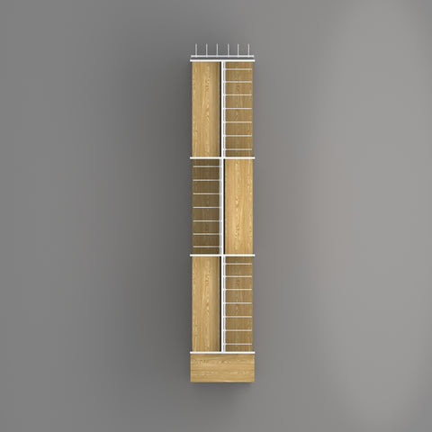 GUHUI3.45mDouble-SidedGondolaShelvingwithWoodShelves_HookDisplay_EndCap_1