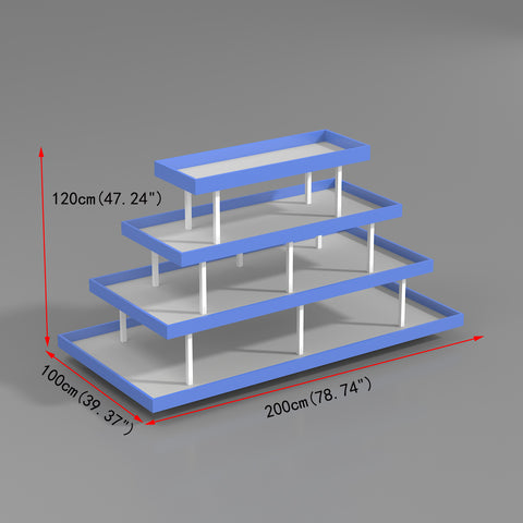 GUHUI4-TierRetailDisplayTablewithBlueTrim_2