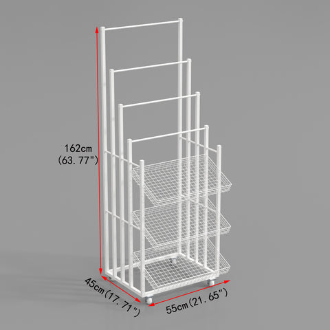 GUHUI4-TierRollingUmbrellaDisplayRackwithWireBasketsWhite_2