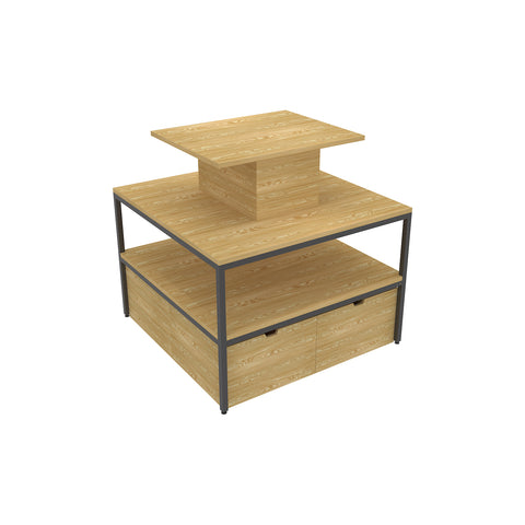 GUHUICosmeticDisplayTablewithCabinetStorageBase_CenterPlatformNaturalWood_1