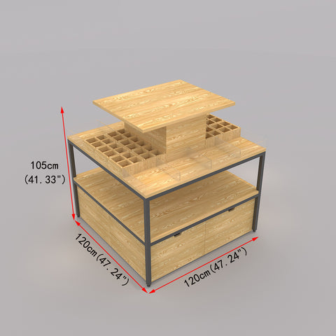 GUHUICosmeticDisplayTablewithOrganizerTrays_CabinetStorage_2