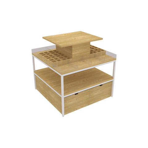 GUHUICosmeticsDisplayTablewithAcrylicOrganizers_Drawers_CenterPlatform_1