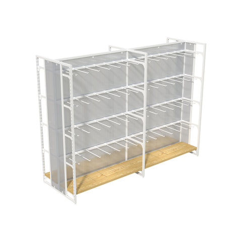 GUHUIDouble-SidedGondolaDisplayShelvingwithSquareTubeHooks202cm_1