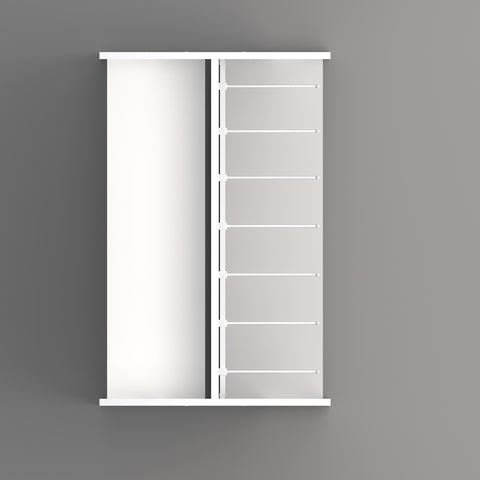 GUHUIDouble-SidedGondolaDisplayShelvingwithSquareTubeHooksWhite_1