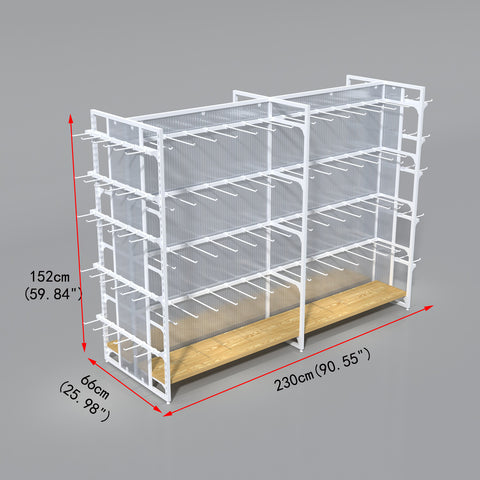 GUHUIDouble-SidedHookIslandDisplayRackwithEndPanels230cm_2