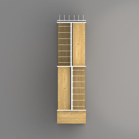 GUHUIDouble-SidedRetailGondolaShelvingwithWoodShelves_HookDisplay245cm_1