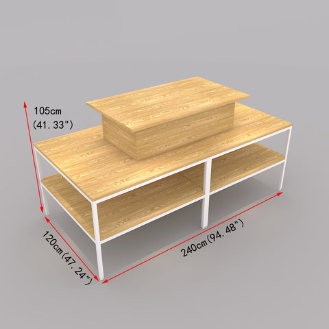 GUHUIExtra-LargeTieredCosmeticsDisplayTablewithCenterPlatform_2
