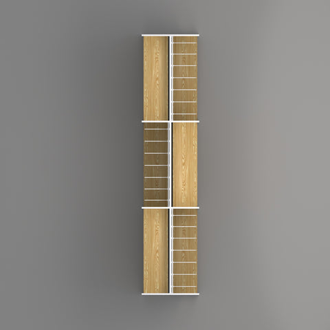 GUHUIExtra-LongDouble-SidedGondolaShelvingwithWoodShelves_HangingHooks_1