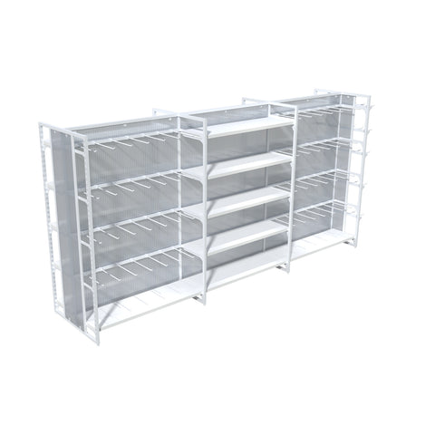 GUHUIExtra-LongDouble-SidedIslandGondolaDisplayRackwithShelves_Hooks315cm_2