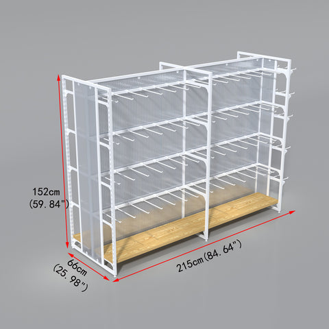 GUHUIGondolaDisplayShelvingwithHooks_WoodenBaseShelf215cm_2