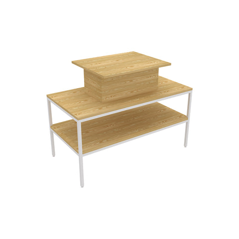 GUHUIRectangular2-TierCosmeticsDisplayTablewithCenterFeaturePlatform_1