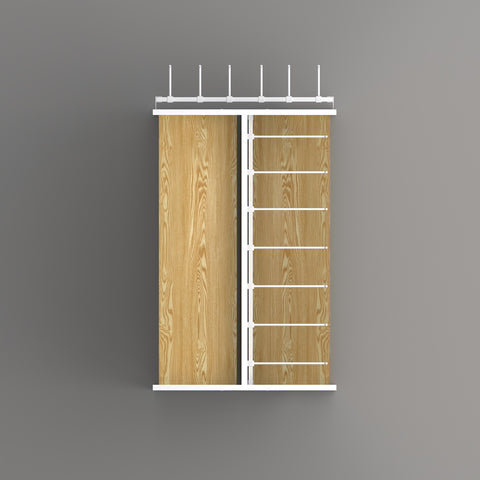 GUHUIWhiteIslandDisplayRackwithWoodenShelves_ExtraHookPanel_1