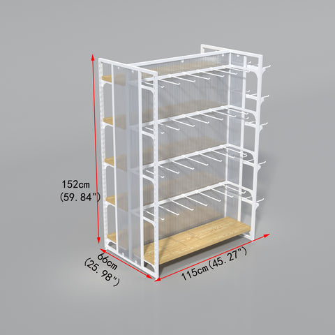 GUHUIWhiteIslandDisplayRackwithWoodenShelves_ExtraHookPanel_3