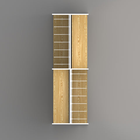 GUHUIWhiteIslandDisplayRackwithWoodenShelves_Hooks202cm_1